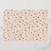 Groovy Daisy Boho Let's Party Foto Meisje Verjaard Folie Uitnodiging (Achterkant)