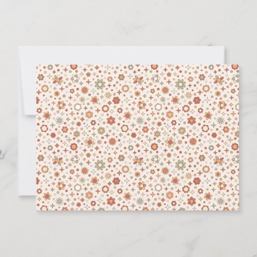 Groovy Daisy Boho Let's Party Foto Meisje Verjaard Kaart (Achterkant)