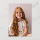 Groovy Daisy Boho Retro Meisje Foto Verjaardagsfee Bedankkaart (Achterkant)