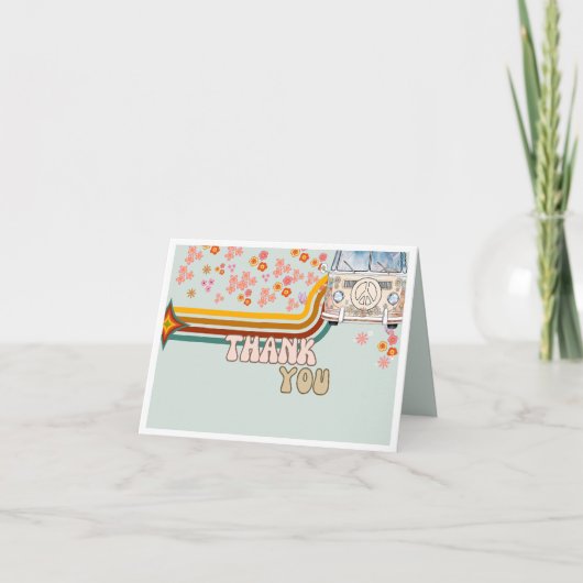 Groovy Daisy Boho van Floral Bedankt Card (Voorkant)