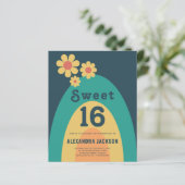 Groovy Daisy Boog 16e Verjaardagsfeestje (Staand voorkant)