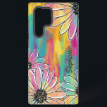 Groovy Daisy Dream - Painterly Hand getrokken Bloe Samsung Galaxy Hoesje<br><div class="desc">Groovy Daisy Dream telefoonhoesje. Laat uw telefoon opvallen met dit levendige, retro-geïnspireerde bloemontwerp met handgetekende madeliefjes over een gedurfde, regenboogkleurige schilderachtige achtergrond van elektroblauw, roze, sinaasappel en geel. Dit speelse maar kunstzinnige patroon combineert boho, psychedelische en vibes, ideaal voor diegenen die houden van een mix van kleurrijke en grillige esthetiek....</div>