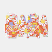 Groovy Daisy Floral Checkerboard, Y2K 90s Bedankdoosjes (Uitgevouwen)