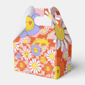 Groovy Daisy Floral Checkerboard, Y2K 90s Bedankdoosjes (Voorkant Zijde)