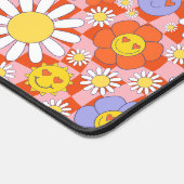 Groovy Daisy Floral Checkerboard, Y2K 90s Bureaumat (Hoek)