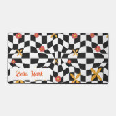 Groovy Daisy Floral Checkerboard, Y2K 90s Bureaumat (Voorkant)