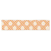 Groovy Daisy Floral Checkerboard, Y2K 90s Korte Tafelloper (Horizontaal)