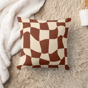 Groovy Daisy Floral Checkerboard, Y2K 90s Kussen