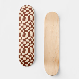 Groovy Daisy Floral Checkerboard, Y2K 90s Persoonlijk Skateboard