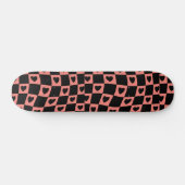 Groovy Daisy Floral Checkerboard, Y2K 90s Persoonlijk Skateboard (Horizontaal)