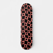 Groovy Daisy Floral Checkerboard, Y2K 90s Persoonlijk Skateboard (Voorkant)