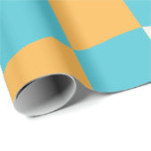 Groovy Daisy Floral Checkerboard, Y2K 90s Wrappin Cadeaupapier (Rol Hoek)