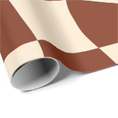 Groovy Daisy Floral Checkerboard, Y2K 90s Wrappin Cadeaupapier (Rol Hoek)