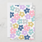 Groovy Daisy Flowers Retro Boho Floral Kaart (Achterkant)