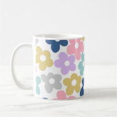 Groovy Daisy Flowers Retro Boho Floral Koffiemok (Links)