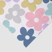 Groovy Daisy Flowers Retro Boho Floral Tissuepapier (Detail)