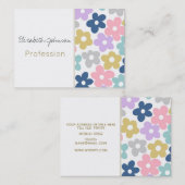 Groovy Daisy Flowers Retro Boho Floral Visitekaartje (Voorkant / Achterkant)