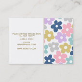 Groovy Daisy Flowers Retro Boho Floral Visitekaartje (Achterkant)