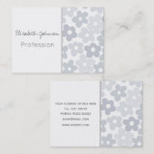 Groovy Daisy Flowers Retro Gray Boho Floral Visitekaartje (Voorkant / Achterkant)
