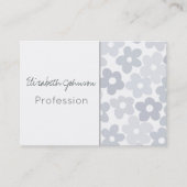 Groovy Daisy Flowers Retro Gray Boho Floral Visitekaartje (Voorkant)