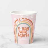 Groovy daisy hippie rainbow 3RD Papieren Bekers (Voorkant)