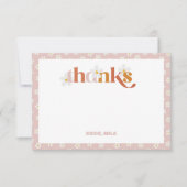 Groovy Daisy Modern Boho Verjaardag Bedankkaart (Voorkant)