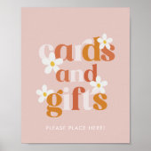 Groovy Daisy Modern Boho Verjaardagskaarten & Gesc Poster (Voorkant)