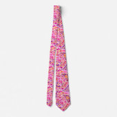 Groovy Daisy Paisley BoHo Watercolor - Fuchsia Stropdas (Achterkant)