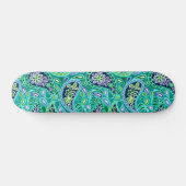 Groovy Daisy Paisley BoHo Waterverf Teal Persoonlijk Skateboard (Horizontaal)