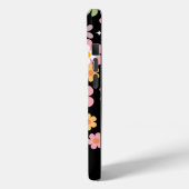 Groovy Daisy Pattern w / Naam Zwart Case-Mate iPhone Case (Achterkant / Links)