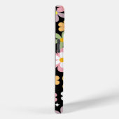 Groovy Daisy Pattern Zwart Case-Mate iPhone Case (Achterkant / Rechts)