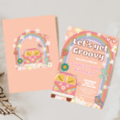 Groovy Daisy Rainbow verjaardagsfeestje Kaart