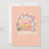 Groovy Daisy Rainbow verjaardagsfeestje Kaart (Achterkant)