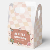 Groovy Daisy Retro 1e verjaardagsfeestje Bedankdoosjes (Geopend)