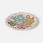 Groovy Daisy Retro 1e verjaardagsfeestje Papieren Bordje (Gekanteld)