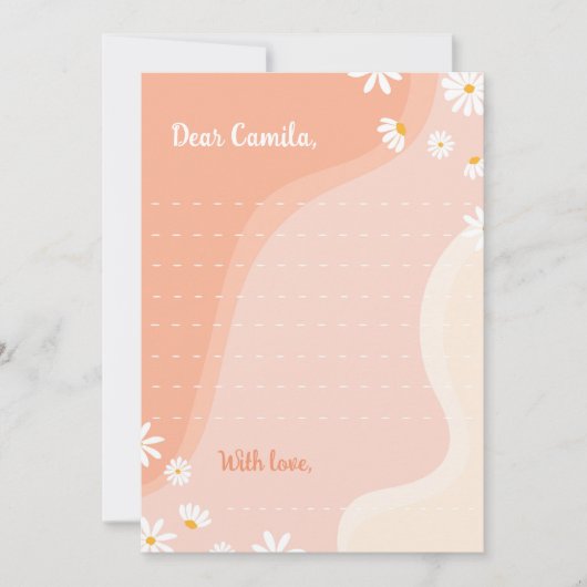 Groovy Daisy Time Capsule Note Bericht Kaart (Voorkant)