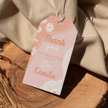 Groovy Daisy Verjaardag Bedankt Label