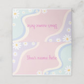 Groovy Daisy Verjaardagsfeestje Plaats Kaart Plaatskaartje (Buitenkant ongevouwen)