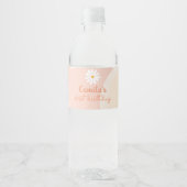 Groovy Daisy Verjaardagsfeestje Waterfles Label Etiket (Voorkant)