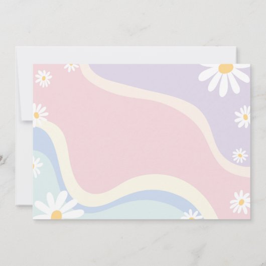 Groovy Daisy Verjaardagsfoto Dank je kaart (Achterkant)