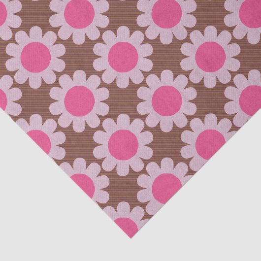Groovy Daisy Winter Pink Tissuepapier (Detail)