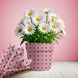 Groovy Daisy Winter Pink Tissuepapier