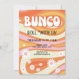 Groovy Dames Nacht Bunco Party Uitnodiging