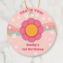 Groovy Dank je Boho Floral Rainbow Bedankjes Labels