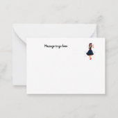 Groovy Dank u, retro 1950s Opmerking Kaart Notitiekaartje (Achterkant)