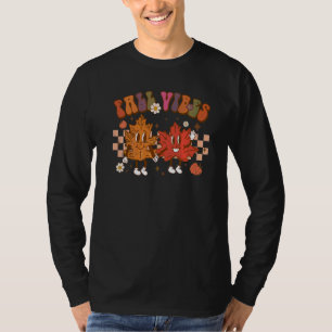 Groovy Dankbare Herfst Trillingen Schattige Herfst T-shirt