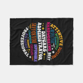 Groovy Daycare Administrator Kinderopvang Provider Fleece Deken (Voorkant (Horizontaal))