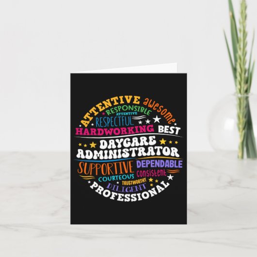 Groovy Daycare Administrator Kinderopvang Provider Kaart (Voorkant)