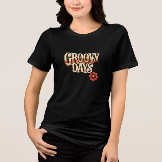 Groovy Days Tri-Blend Shirt (Voorkant)