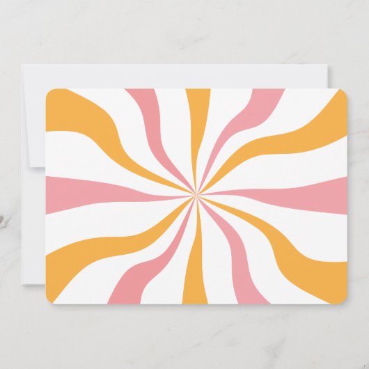 Groovy Dazed en Engaged Bachelorette Invitation Kaart (Achterkant)